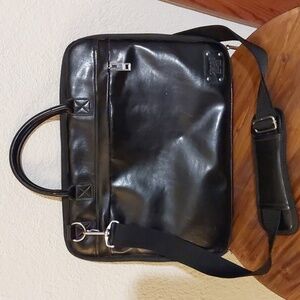 Denall Black laptop Messenger Bag TOTE like new Office Career business Neutral